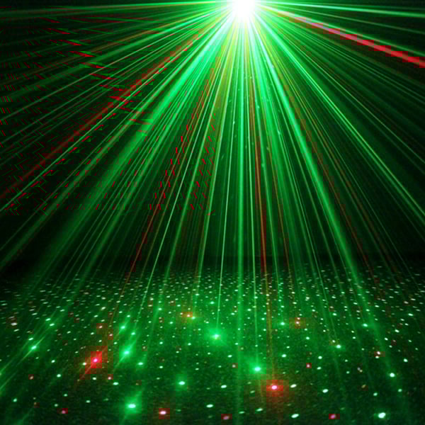 EXTREME WATER WAVE DOPPIO EFFETTO LUCE LED RGB 3x3w INDOOR + LASER RG STELLE GALASSIE + TELECOMANDO REMOTO