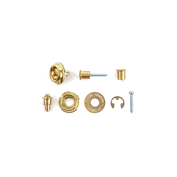 Dunlop SLS1402BR Straplok Flush Mount Strap Retainer System, Brass