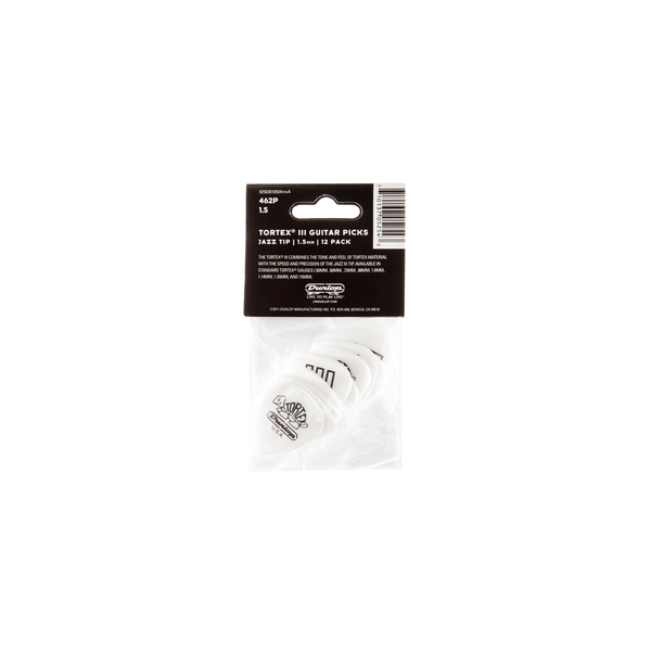 Dunlop 462P Tortex III White 1.50