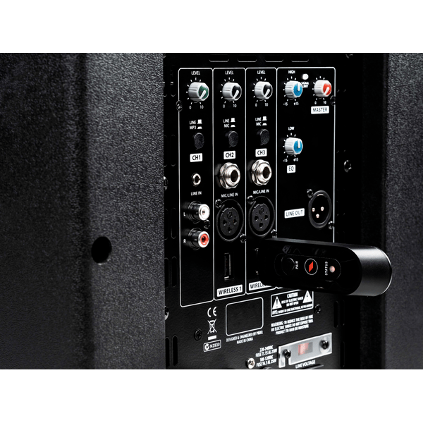 PROEL SOUND Diffusore a 2 vie bi-amplificato con mixer a 3 canali e MEDIA PLAYER