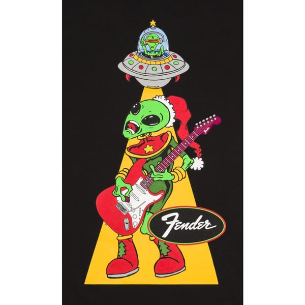 T-shirt Fender® Ugly Christmas Tee Alien, Blk, XL. Modello 9194000606