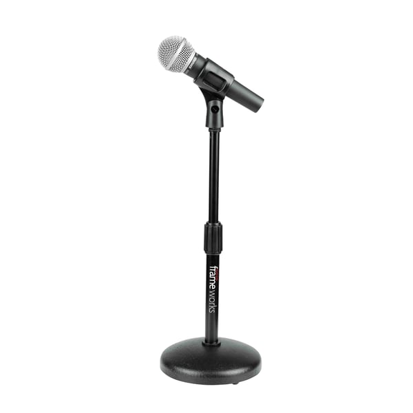 Gator Frameworks GFW-MIC-0501 Supporto per microfono da tavolo con base rotonda