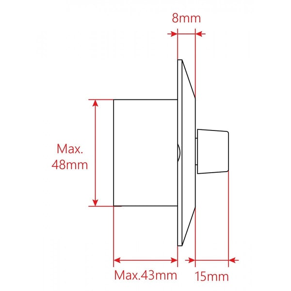 HELVIA Attenuatore di volume da 30W per diffusori a 70-100V, 11 posizioni + Off, con linea aux. e comando di allarme a 24V. Modello MURA 330