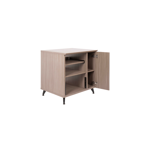 Gator Frameworks GFW-ELITESIDECAR-GRY Mobile rack sidecar cabinet in legno con finitura grigia<br>