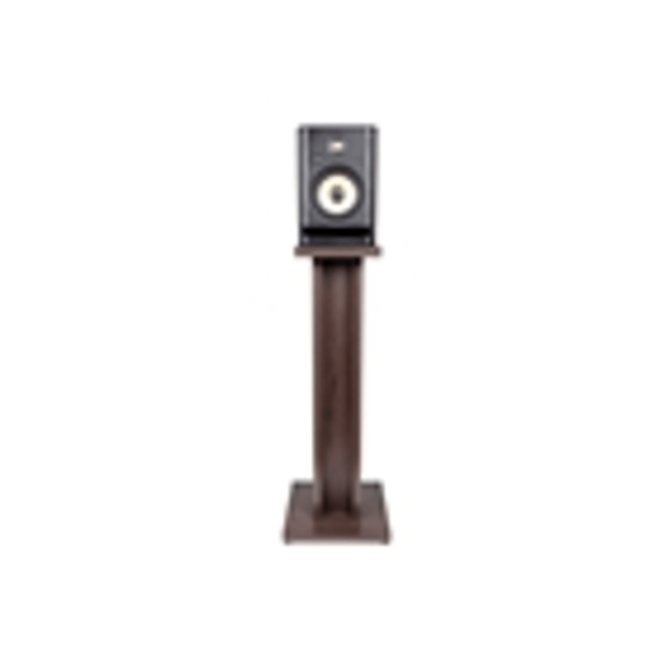 Gator Frameworks GFW-ELITESPKSTMN-BRN Coppia di supporti per monitor da studio in legno con finitura marrone scuro<br>