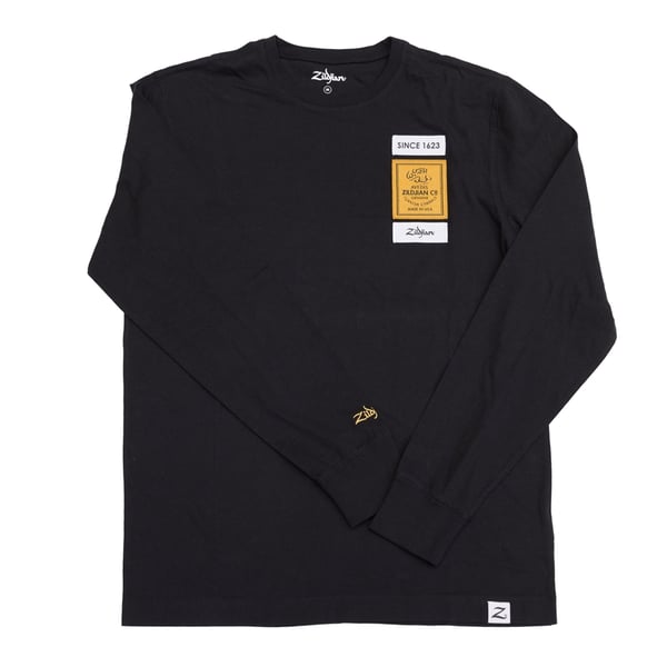 Zildjian ZALS0011 LONG SLEEVE BLACK TEE SMALL