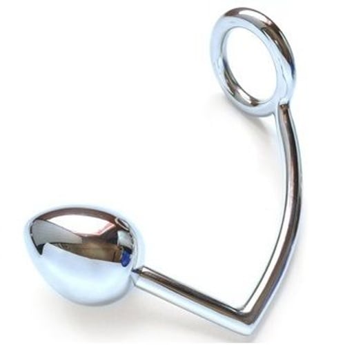 ANELLO PER CAZZO IN METALLO CON PERLA ANALE 50MM