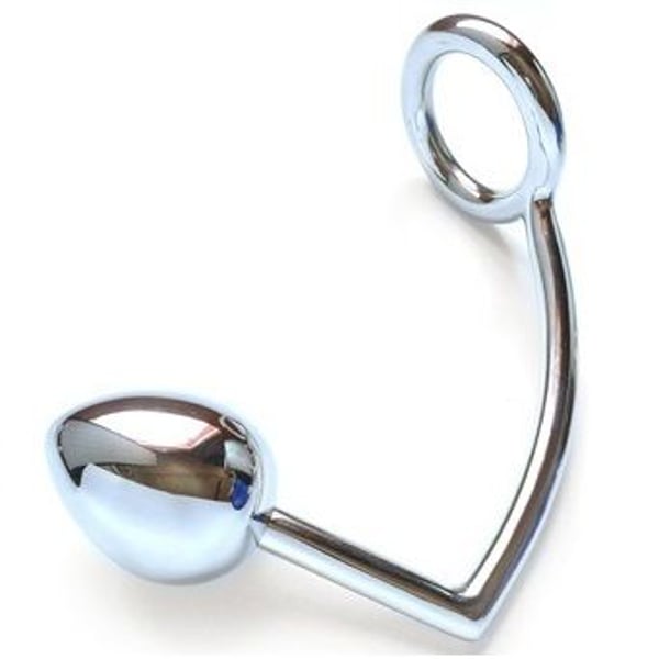 METALHARD COCK RING MIT ANAL BEAD 50MM