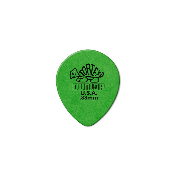 Dunlop 413R Tortex Tear Drop Green .88