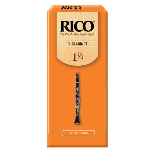 RICO Ance per Clarinetto in Mib, Strength 1.5, confezione da 25 pz. Modello RBA2515