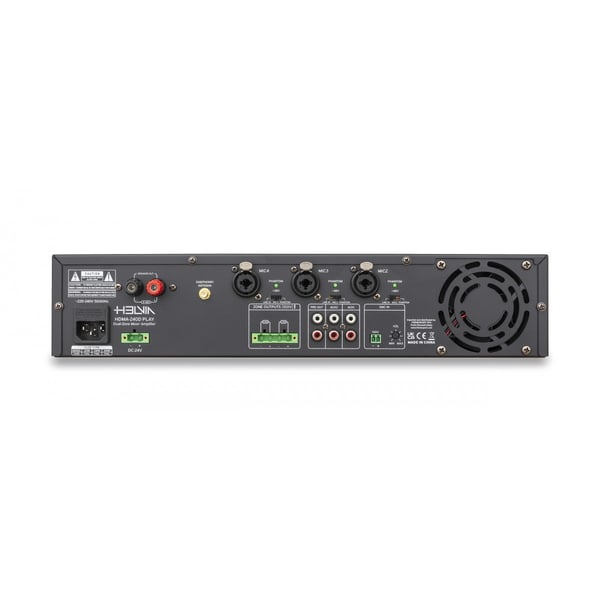 HELVIA Mixer-Amplificatore 2-Zone 240W 2-Unità Rack con DAB+/FM/USB/BT