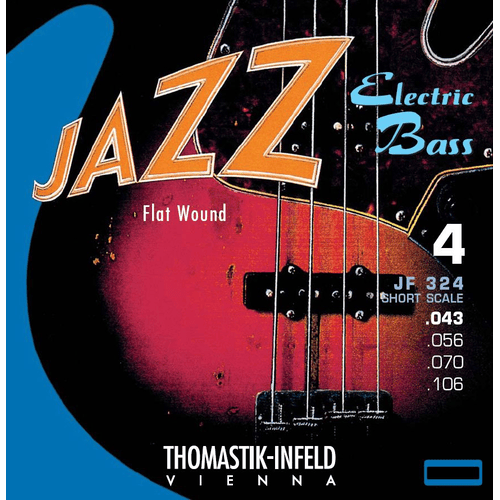 THOMASTIK JF324 BASS GUITAR JAZZ FLATWOUND STRING SET