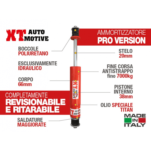 AMMORTIZZATORE XT AUTOMOTIVE "PRO VERSION" PER LAND ROVER DEFENDER 90 E 110 ANTERIORE