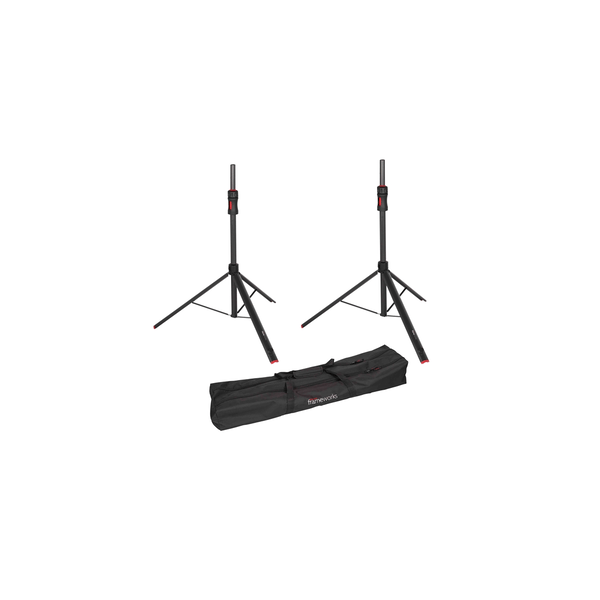 Gator Frameworks GFW-ID-SPKRSET Coppia di supporti per altoparlanti regolabili con pistone di sollevamento<br>