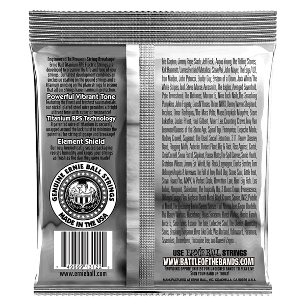 Ernie Ball 3122 RPS Coated Titanium Hybrid Slinky 9-46