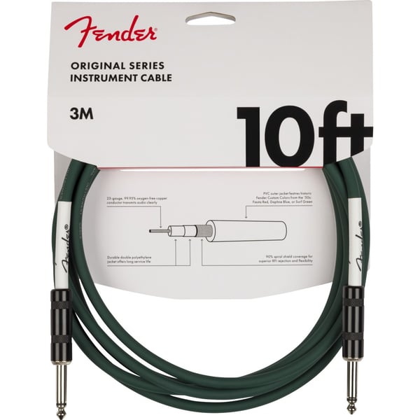 Cavo Fender Original Limited Edition Series Instrument Cable , 10', Sherwood Green. Modello 0990510046