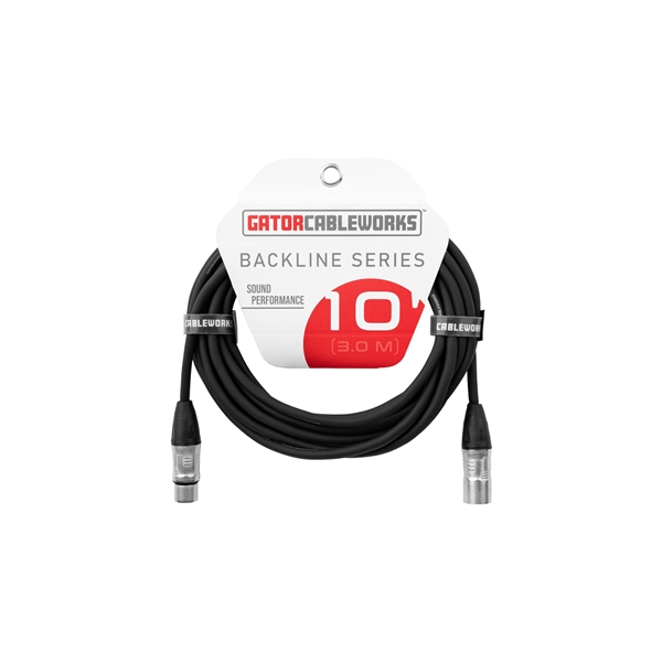 Gator Cableworks GCWB-XLR-10 Cavo XLR 3 m Serie Backline