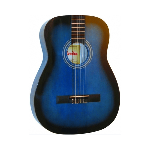 OLVEIRA CG30018BLS CHITARRA CLASSICA RIDOTTA 1/8 TOP FONDO E FASCE IN TIGLIO/TASTIERA E PONTE IN ACERO/MANICO IN CATALPA/MECCANICHE NICHELATE/FINITURA LUCIDA/COLORE BLU SUNBURST
