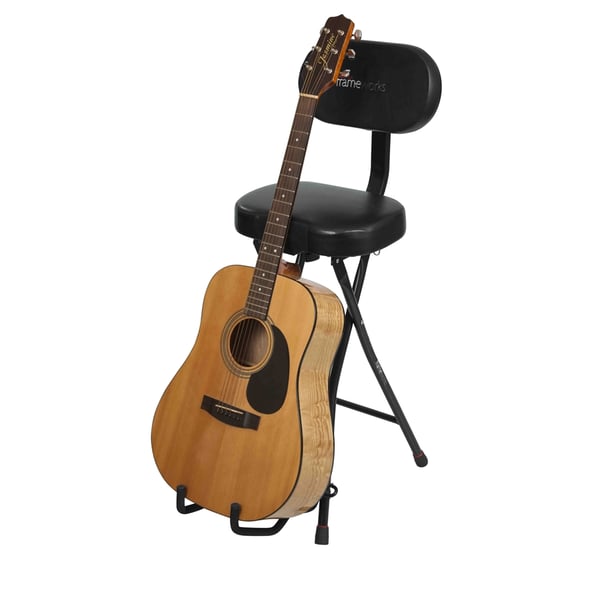Gator Frameworks GFW-GTR-SEAT Sgabello con stand per chitarra<br>