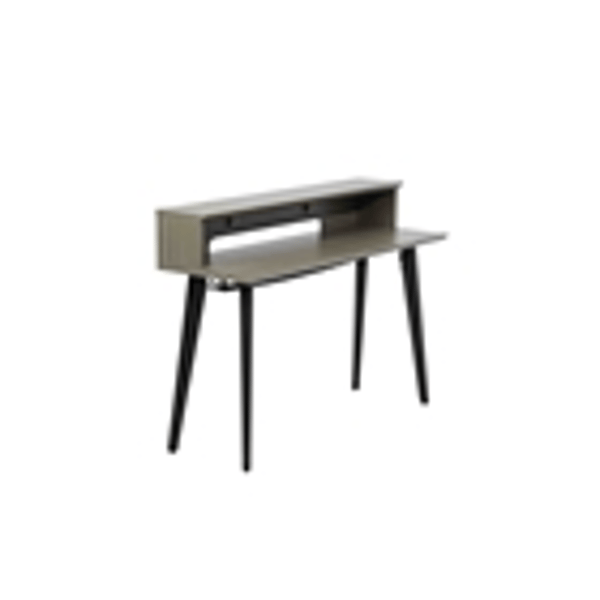 Gator Frameworks GFW-ELITEKEYTBL61-GRY Workstation in legno per tastiere fino a 61 tasti, colore grigio driftwood<br>