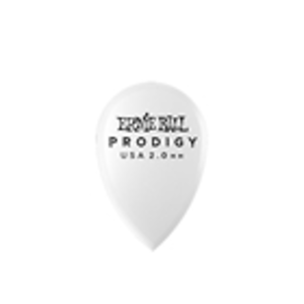 Ernie Ball 9336 Plettri Prodigy Teardrop Bianco 2,0 mm Busta 6