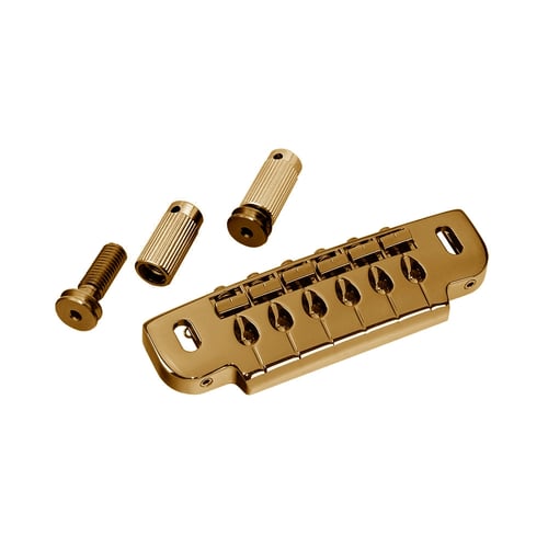 GOTOH Ponte Attaccacorde Tipo PRS per Chitarra Elettrica (Dorato)