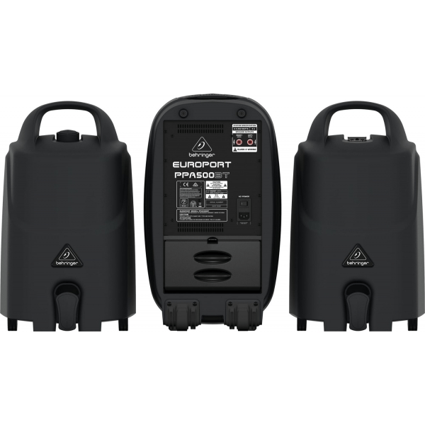 BEHRINGER PPA500BT SISTEMA PA PORTATILE COMPATTO + MICROFONO CON TROLLEY BLUETOOTH EFFETTI 500 WATT