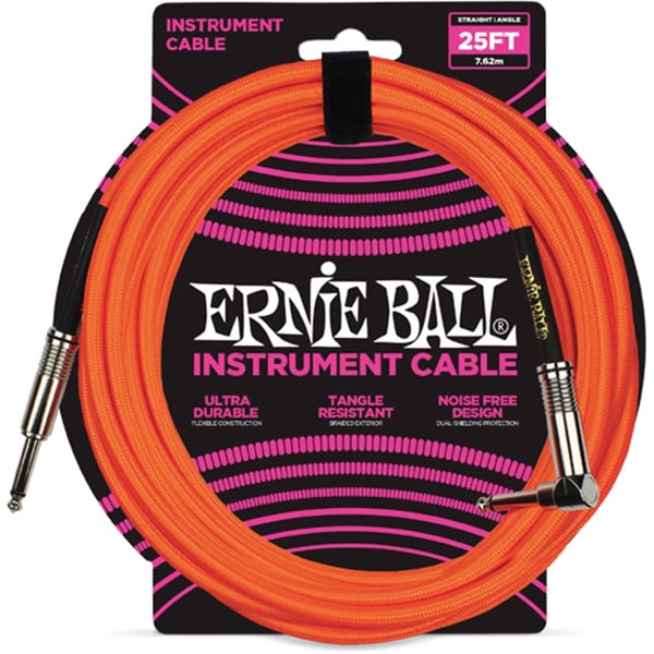 Ernie Ball 6067 Cavo Intrecciato Neon Arancione 7,62 m