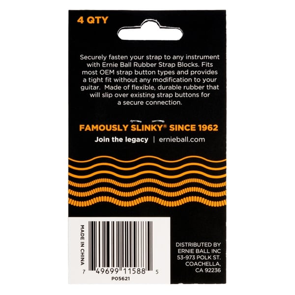 Ernie Ball 5621 Strap Blocks Orange