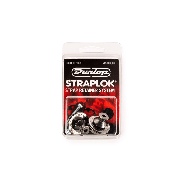 Dunlop SLS1035BN Straplok Dual Design Black Nickel