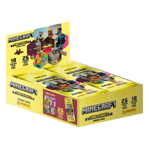 Minecraft - Challenges cartes à collectionner présentoir Fat Packs (10)