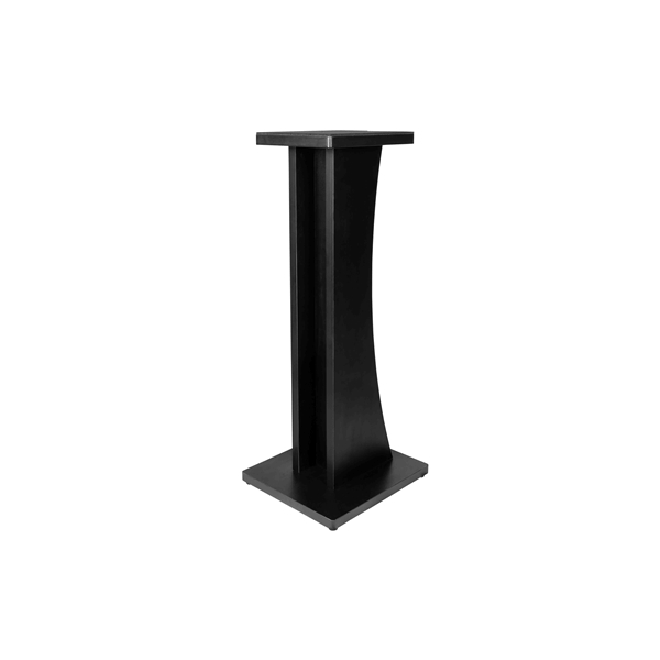 Gator Frameworks GFW-ELITESPKSTMN-BLK Coppia di supporti per monitor da studio in legno con finitura nera&lt;br&gt;