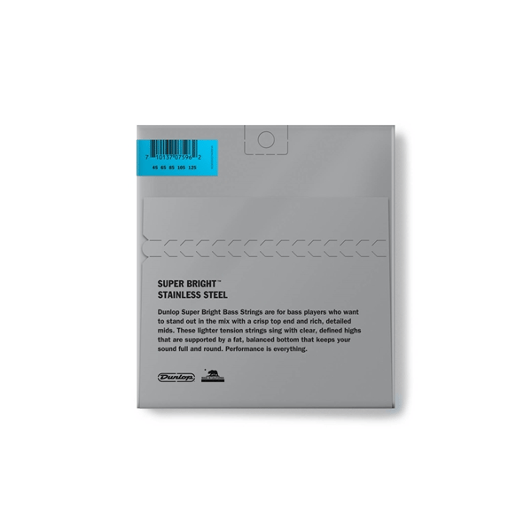 Dunlop DBSBS45125 Super Bright Stainless Steel, Medium Set/5