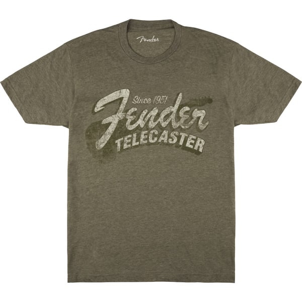 T-Shirt Fender Since 1951 Telecaster Military Heather Green, L