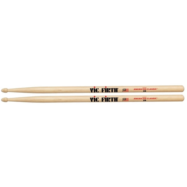 VIC FIRTH Bacchette American Classic Hickory Punta in Legno. Modello 5B