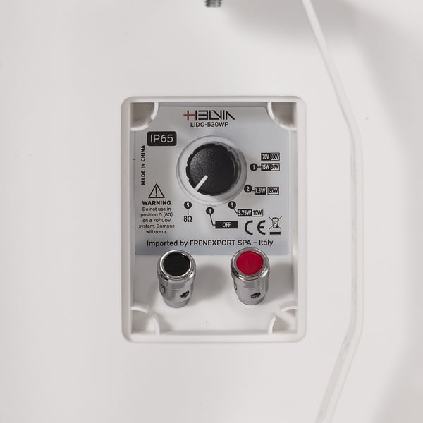 HELVIA Coppia di Diffusori 5.25" Passivi 2-Vie a Parete da Esterno, Bianco. Modello LIDO-530 WPW