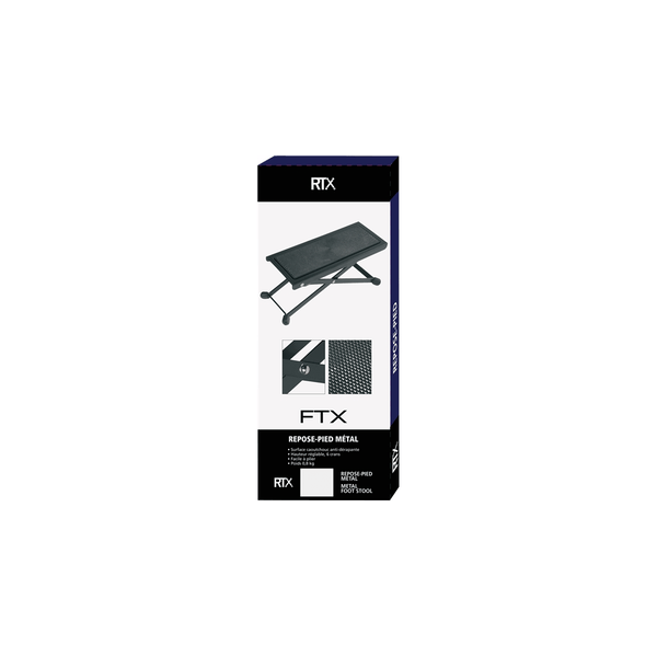 RTX FTX Poggia Piede per Chitarra Classica Metallo Nero