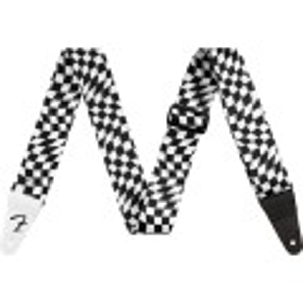 FENDER Tracolla Wavy Checkerboard Polyester, Black/White