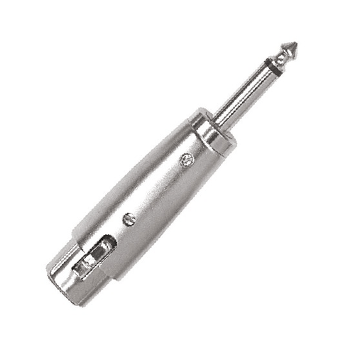 PROEL STAGE Adattatore professionale in metallo: presa XLR 3 poli -&gt; spina jack mono Ø 6.3 mm.