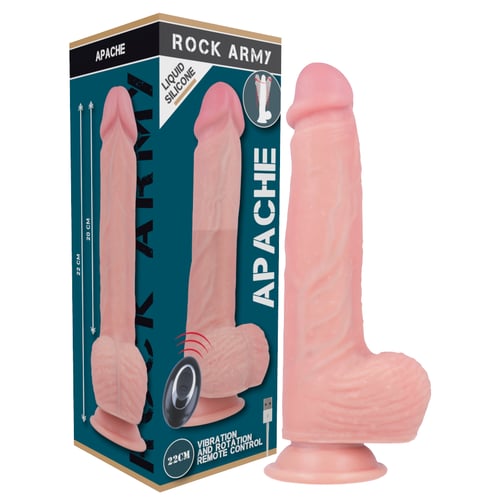 ROCK ARMY ROCKARMY - VIBRATORE IN SILICONE LIQUIDO TELECOMANDO PREMIUM APACHE 20.5 CM -O- 4.62 CM