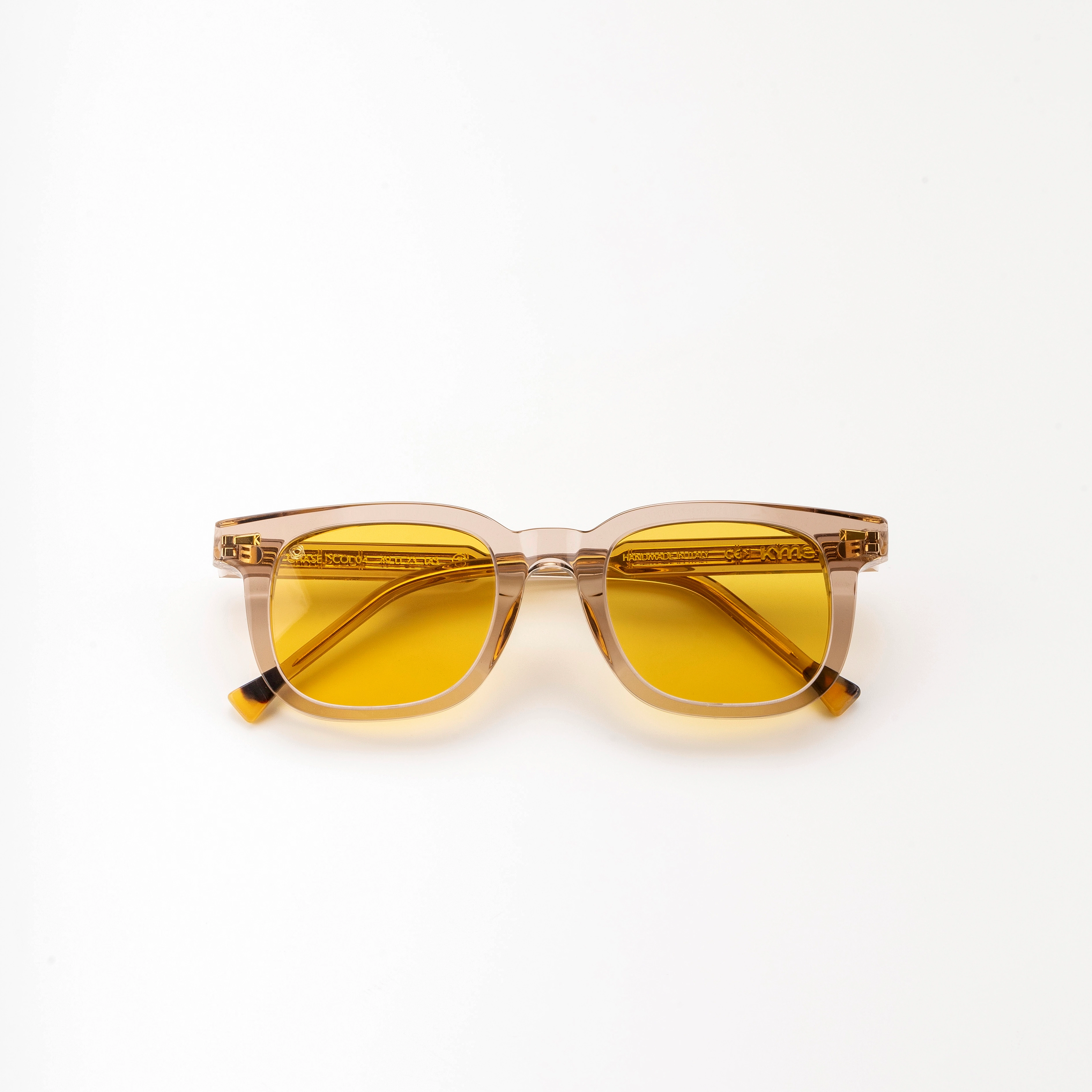 サングラス KYME Kyme - GIANNI COL 6 - KYMINI - glossy yellow tortoise Kymini Chase Sunglasses Champagne - Elegant Handcrafted