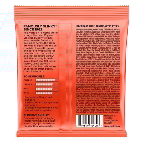 Ernie Ball 2615 Nickel Wound Skinny Top Heavy Bottom 7 Slinky 10-62