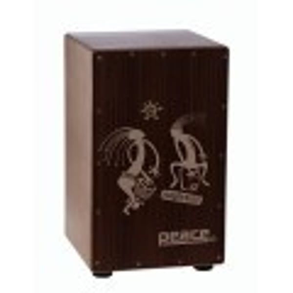 PEACE Cajon in stile flamenco con tavola in noce scuro