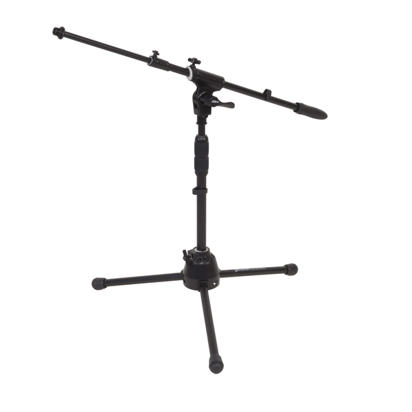 DIE HARD Asta microfonica professionale nana a giraffa telescopica, dotata di base tripoide e snodo superiore in alluminio pressofuso.