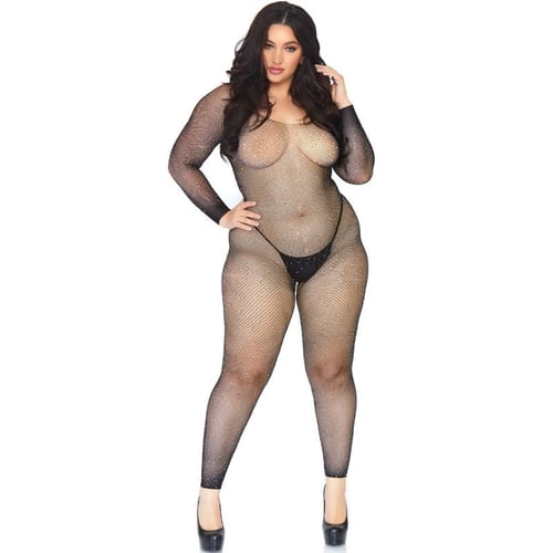 CALZA CORPO IN RETE CRISTALLIZZATA LEG AVENUE 1X-2X