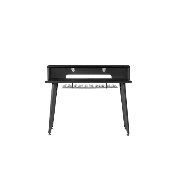 Gator Frameworks GFW-ELITEKEYTBL61-BLK Workstation in legno nera per tastiere fino a 61 tasti<br>