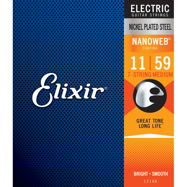 ELIXIR 12106 ELECTRIC NICKEL PLATED STEEL NANOWEB