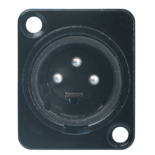 PROEL STAGE Spina da pannello XLR in alluminio 3 poli, a saldare. Colore: Nero.