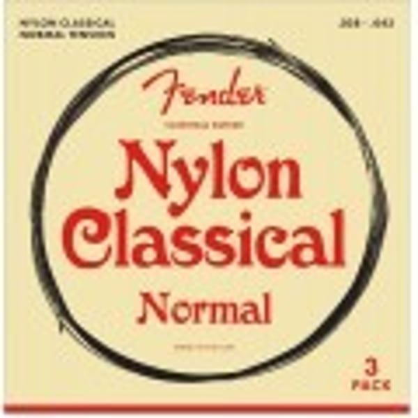 FENDER Set di Corde Nylon Acoustic 100 Clear/Silver Tie End Scalature .028-.043 Confezione da 3. Modello 0730100300