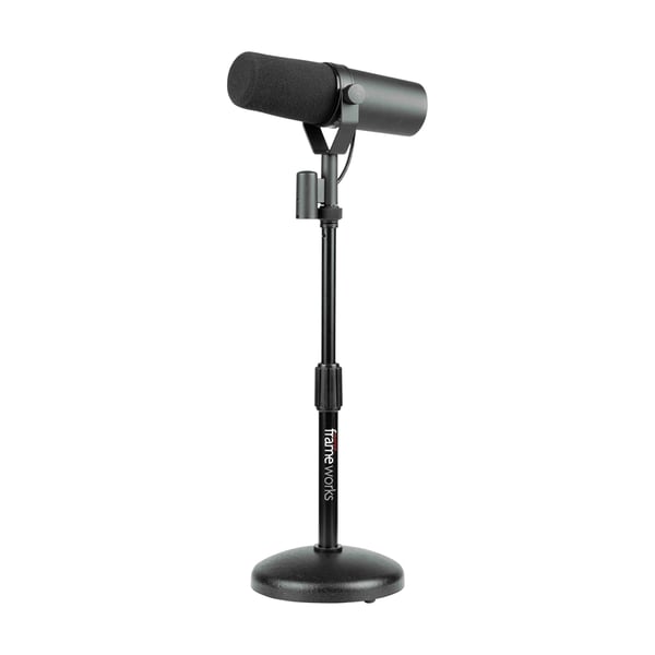 Gator Frameworks GFW-MIC-0501 Supporto per microfono da tavolo con base rotonda